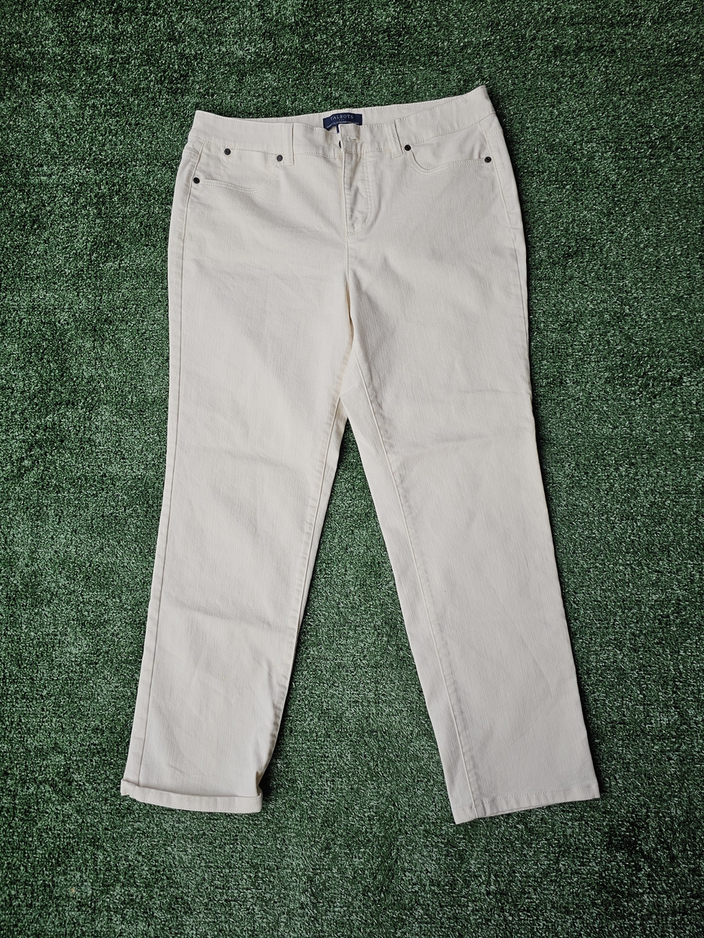 Talbots White Straight Leg Jeans - Classic Cut